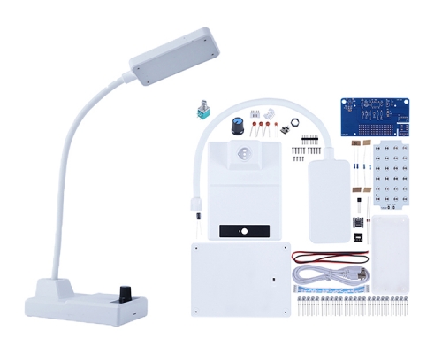 DIY Kit NE555 Rechargeable LED Dimming Table Lamp, USB Powered LED Table Lamp, Electronic Soldering Practice Kits for School Home Education